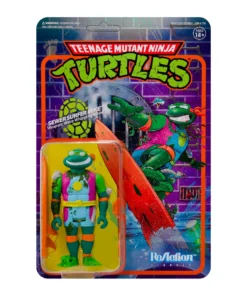 Super7 Teenage Mutant Ninja Turtles ReAction Figure Wave 3 - Sewer Surfer Michelangelo Animation