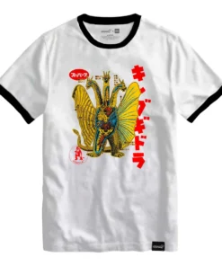 Super7 Toho T-Shirt - Anatomical King Ghidorah Ringer