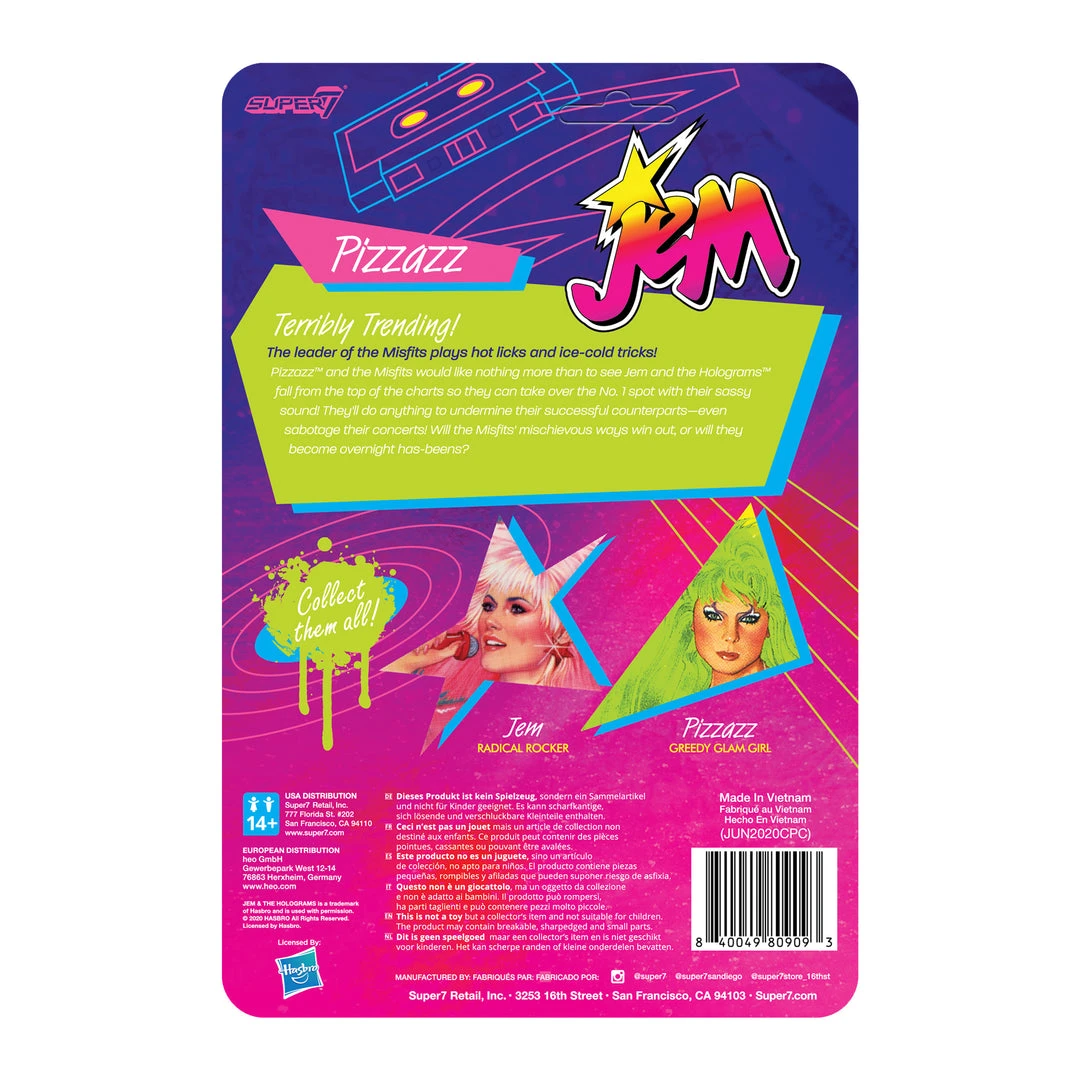 Super7 Jem And The Holograms ReAction Figure - Pizzazz Movies & TV 5 Super7 Jem And The Holograms ReAction Figure - Pizzazz Movies & TV