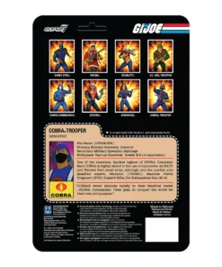Super7 Movies & TV G.I. Joe ReAction Figures Wave 1 - Cobra Trooper Y-back (Brown)