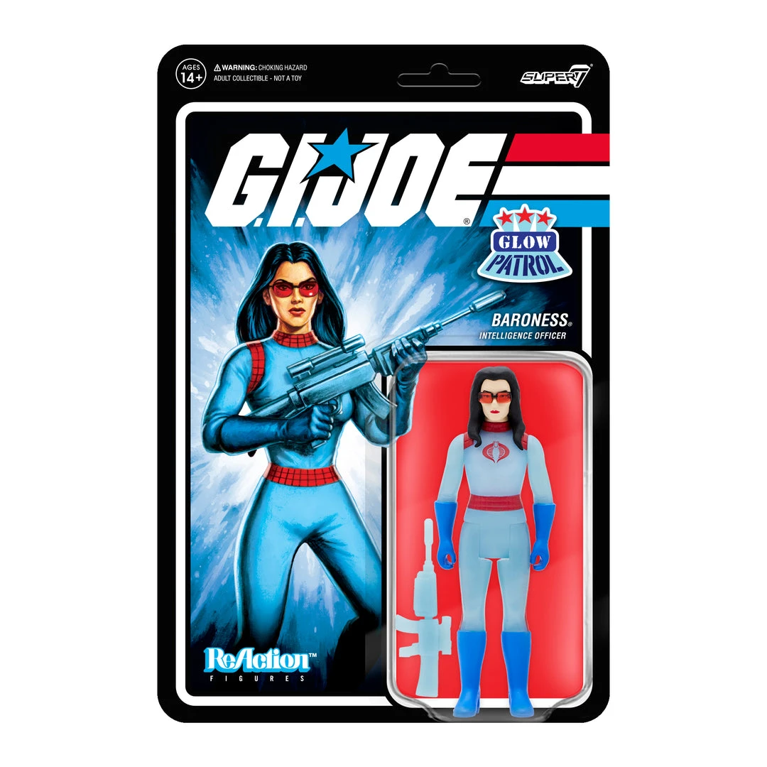 Super7 Movies & TV G.I. Joe ReAction Figures Wave 1b - Baroness (Glow Patrol) 3 Super7 Movies & TV G.I. Joe ReAction Figures Wave 1b - Baroness (Glow Patrol)