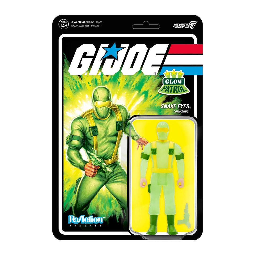 Super7 Movies & TV G.I. Joe ReAction Figures Wave 1b - Snake Eyes (Glow Patrol) 3 Super7 Movies & TV G.I. Joe ReAction Figures Wave 1b - Snake Eyes (Glow Patrol)