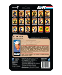 Super7 Movies & TV G.I. Joe ReAction Figures Wave 2 - Blueshirt Mustache (Pink)