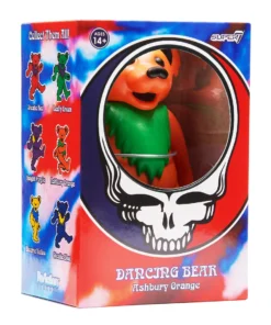 Super7 Music Grateful Dead Reaction Figure - Dancing Bear (Ashbury Orange)