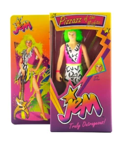 Super7 Animation Jem And The Holograms ReAction W2 - Pizzaz (Neon) [Retro Box]