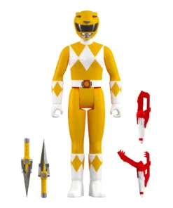 Super7 Movies & TV Mighty Morphin Power Rangers ReAction Figure Wave 3 - Yellow Ranger