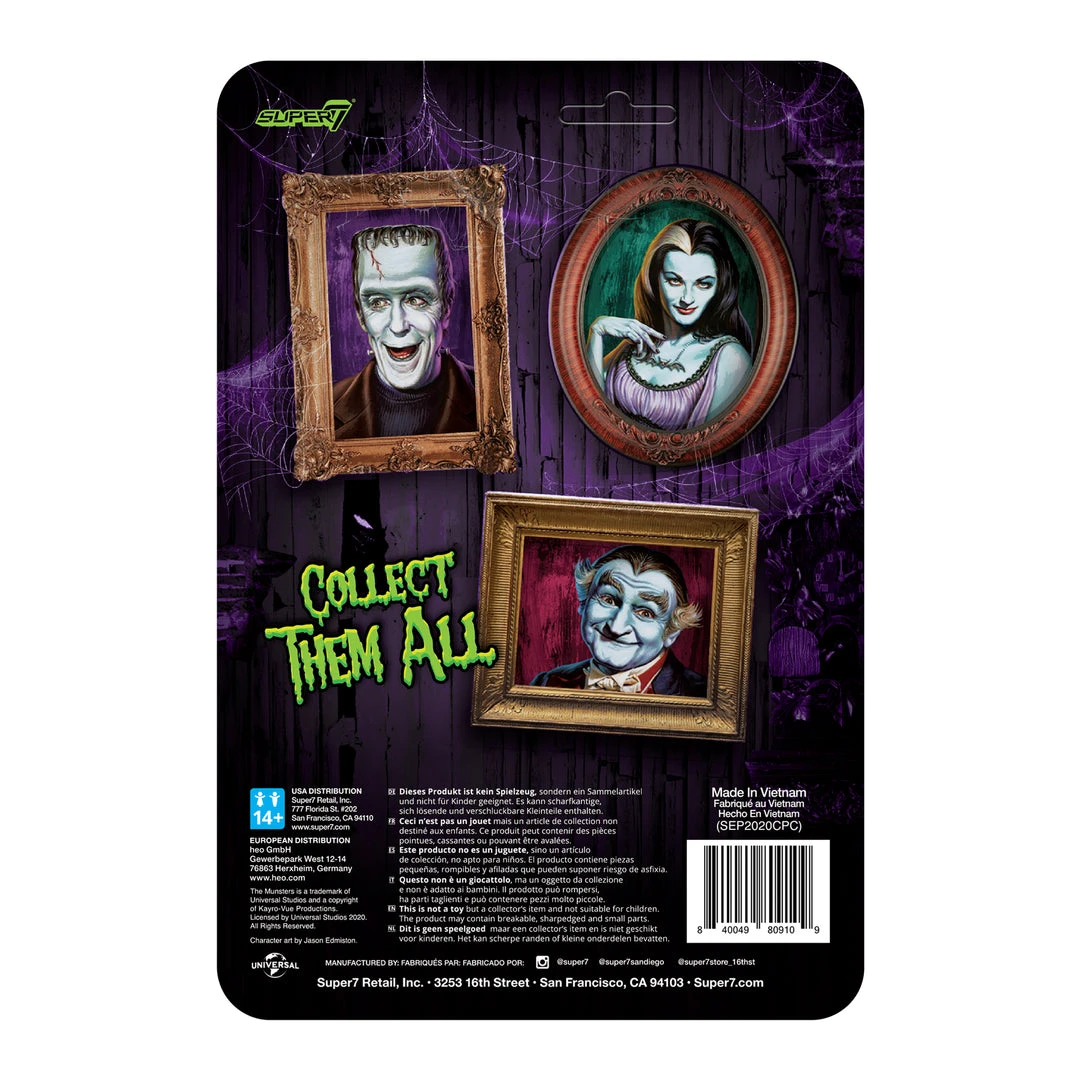 Super7 Monsters Munsters ReAction Figures Wave 1 - Herman Munster 5 Super7 Monsters Munsters ReAction Figures Wave 1 - Herman Munster