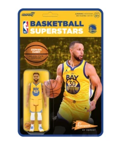 Super7 NBA Supersports Figure Wave 3 - Steph Curry (Warriors) [Yellow Statement]