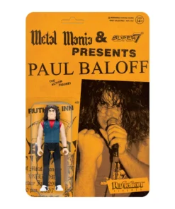 Super7 Paul Baloff ReAction Figure - Metal Mania Fanzine Bundle Music