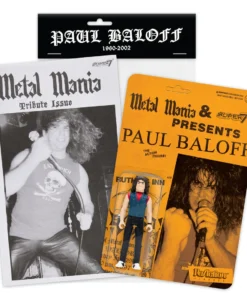Super7 Paul Baloff ReAction Figure - Metal Mania Fanzine Bundle Music