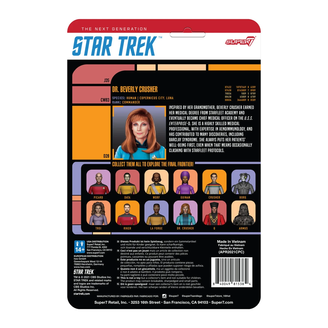 Super7 Movies & TV Star Trek: The Next Generation ReAction Figure Wave 2 - Dr. Crusher 5 Super7 Movies & TV Star Trek: The Next Generation ReAction Figure Wave 2 - Dr. Crusher