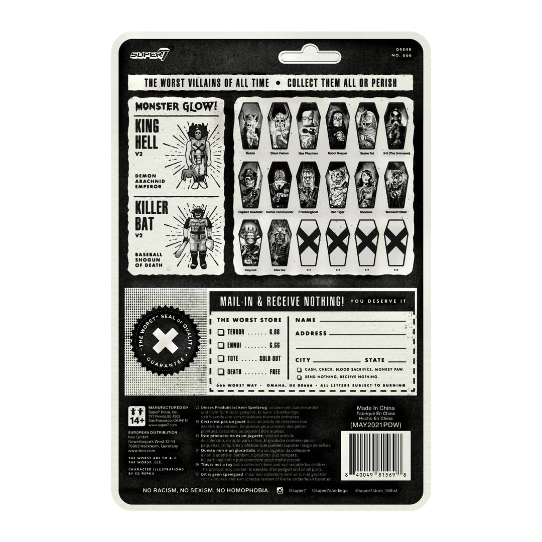 Super7 The Worst ReAction Figures Wave 3 - Killer Bat (Hell-oween Glow) 5 Super7 The Worst ReAction Figures Wave 3 - Killer Bat (Hell-oween Glow)