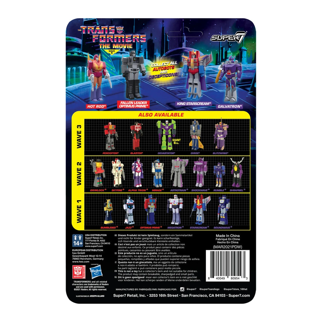 Super7 Transformers ReAction Figure Wave 4 - Fallen Leader Optimus Prime 5 Super7 Transformers ReAction Figure Wave 4 - Fallen Leader Optimus Prime