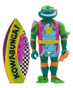 Super7 Teenage Mutant Ninja Turtles ReAction Figure Wave 3 - Sewer Surfer Michelangelo Animation