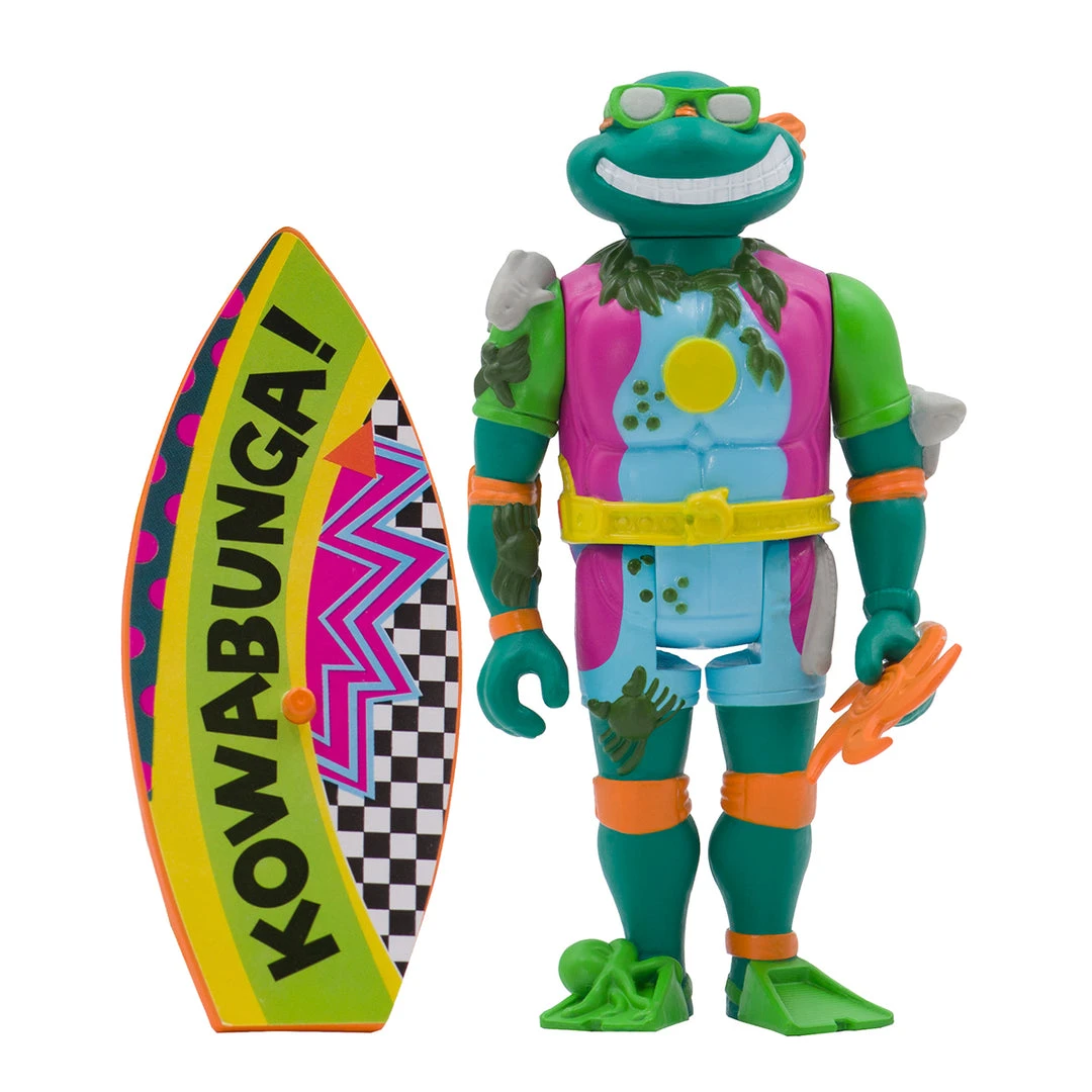 Super7 Teenage Mutant Ninja Turtles ReAction Figure Wave 3 - Sewer Surfer Michelangelo Animation 4 Super7 Teenage Mutant Ninja Turtles ReAction Figure Wave 3 - Sewer Surfer Michelangelo Animation
